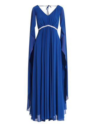Rinascimento atelier Blu Long Dress with Stones