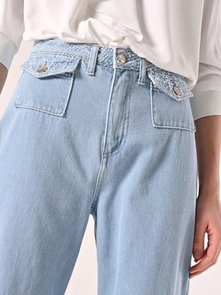 Jeans Gamba Dritta in Denim Chiaro