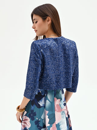 Bright Blue Sequin Jacket
