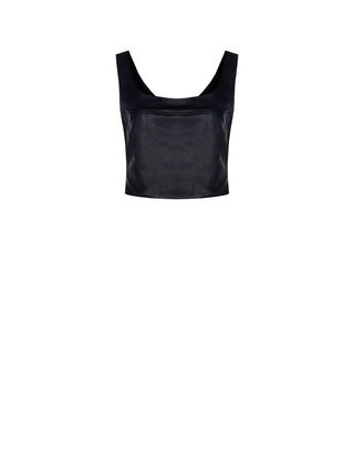 Top Simil Pelle Nero