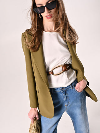 Blusa in Raso Bianca