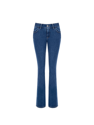 Flared Jeans with Logo Detail