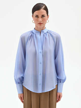Sky Blue Lyocell Blouse
