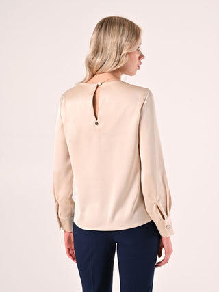 Beige Satin Blouse