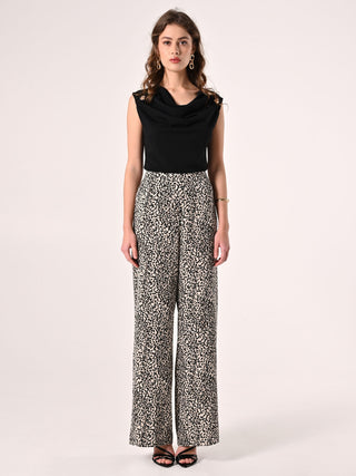 Straight Animal-print Trousers