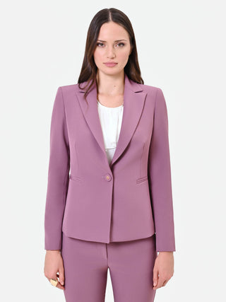 Dusty Rose Single-Breasted Blazer