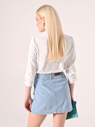 Blusa Bianca con Colletto