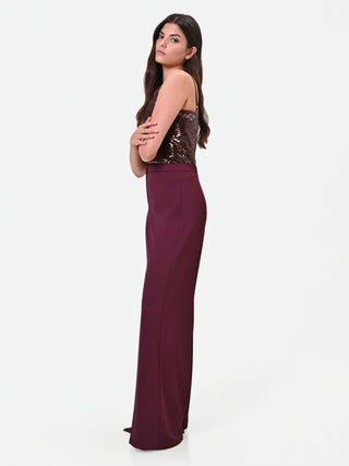 Pantalone palazzo bordeaux