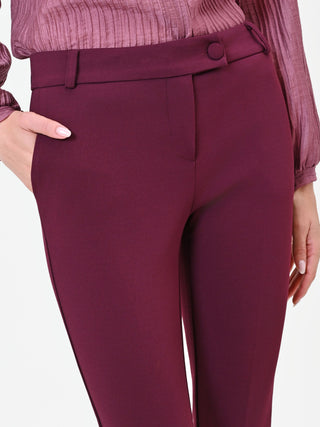 Pantalone skinny bordeaux rosso