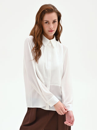 Off-White Plissé-Plastron Shirt