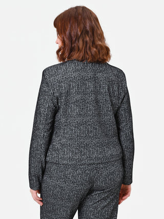 Giacca Curvy in bouclé nera