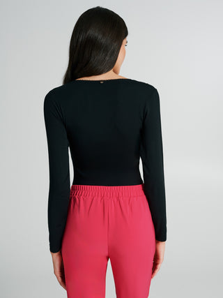 Body modal con inserti in pizzo