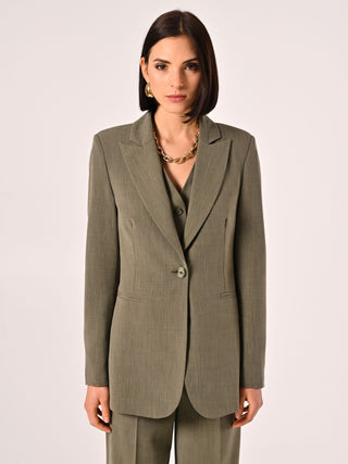 Army Green Polyviscose Jacket
