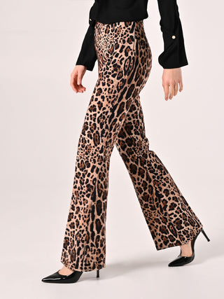 Pantalone Flared Animalier