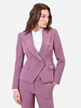 Antique Pink Double-Breasted Blazer