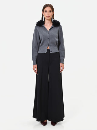 Black trousers in Punto Milano viscose blend