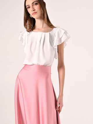Blouse with Cap Sleeves