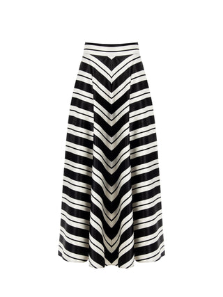 Black & White Striped Skirt