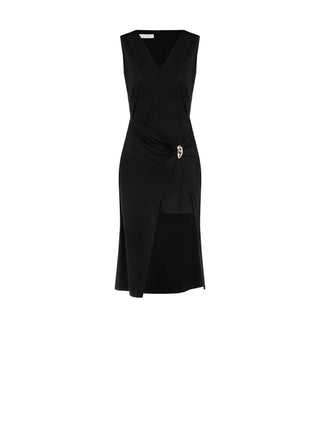 Robe high-low avec détail bijou