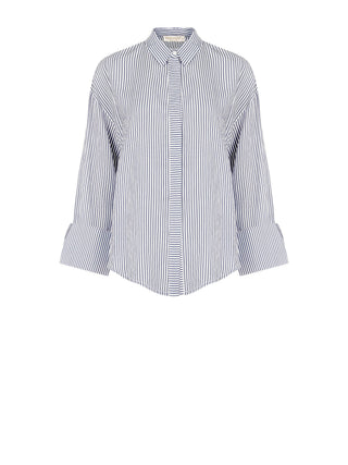 Locker geschnittene Viskosebluse mit Streifen