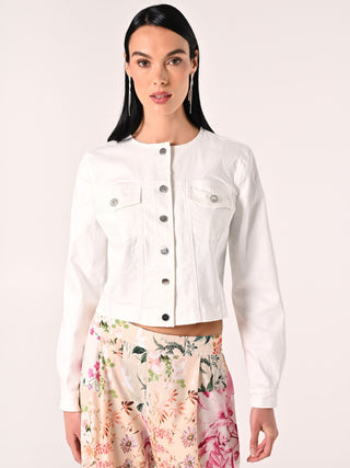 Weiße Jeansjacke