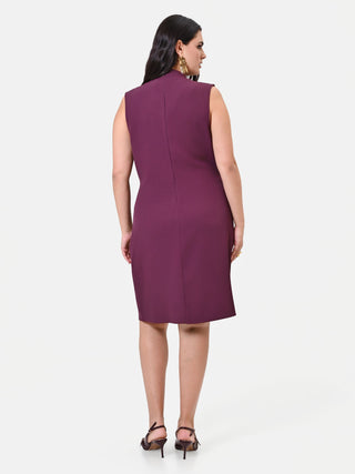 Robe portefeuille Curvy bordeaux avec drapé