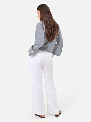 Pantalone bianco in lino