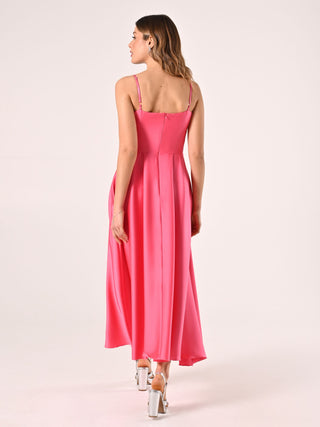 Camelia Pink Flared Dress