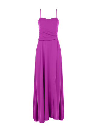 Robe longue couleur violet iris