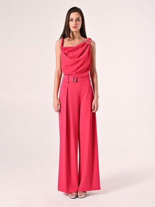 Fuchsia Top with Asymmetric Straps