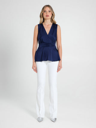 Top in Raso Blu