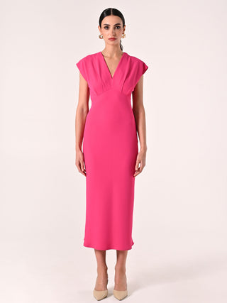 Abito Midi Fuxia