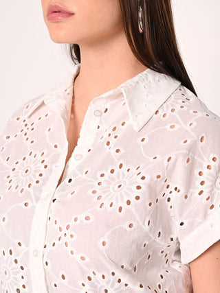 Camicia Curvy in Sangallo