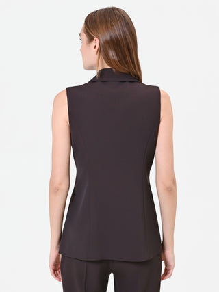 Dark Brown Double-Breasted Vest