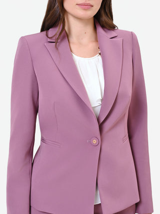 Dusty Rose Single-Breasted Blazer