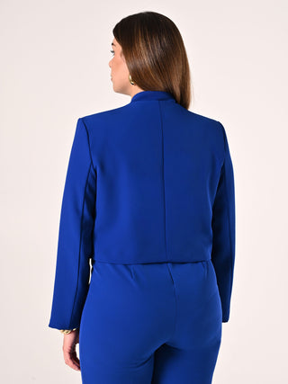 Curvy China Blue Open Shrug