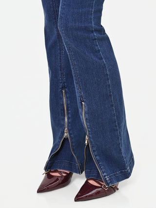 Front-Split Flare Jeans