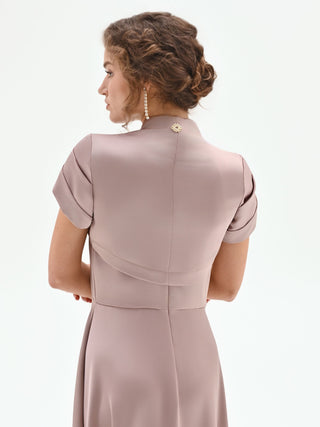 Coprispalla atelier rosa blush in raso