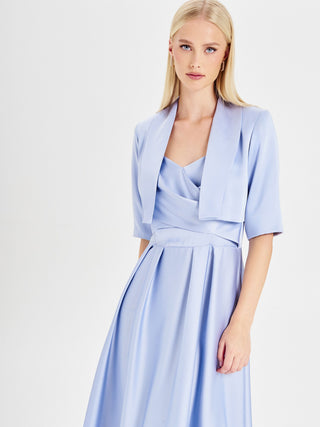 Rinascimento atelier Light Blue Satin Shrug