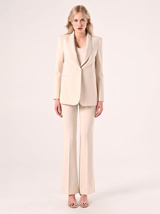 Beige Jacket with Rhinestones