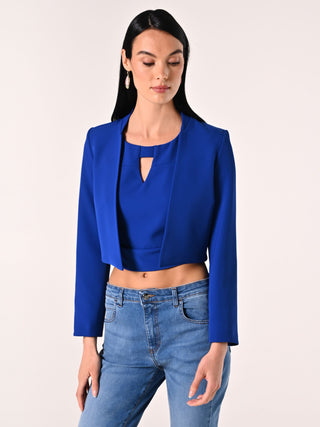 China Blue Open Shrug