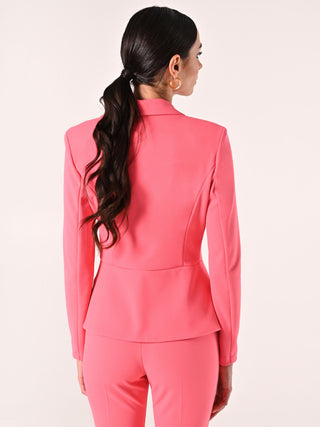 Pink Camelia Jacket in Scuba Crepe