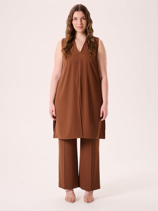 Curvy Long Chocolate Top
