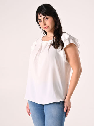 Curvy White Blouse