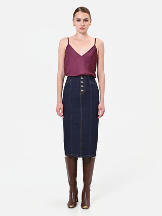 Burgundy Red Satin Camisole