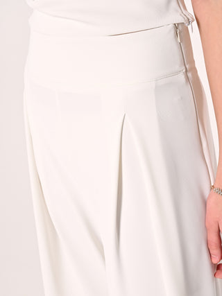 Pantaloni in Crepe Palazzo Bianchi