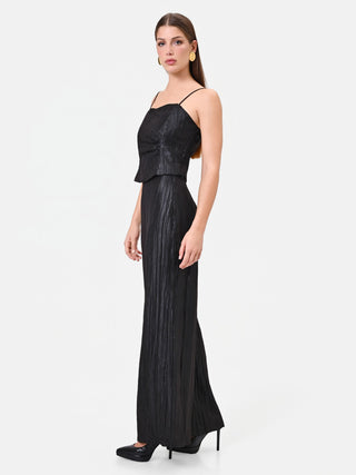 Black Crinkled Palazzo Trousers
