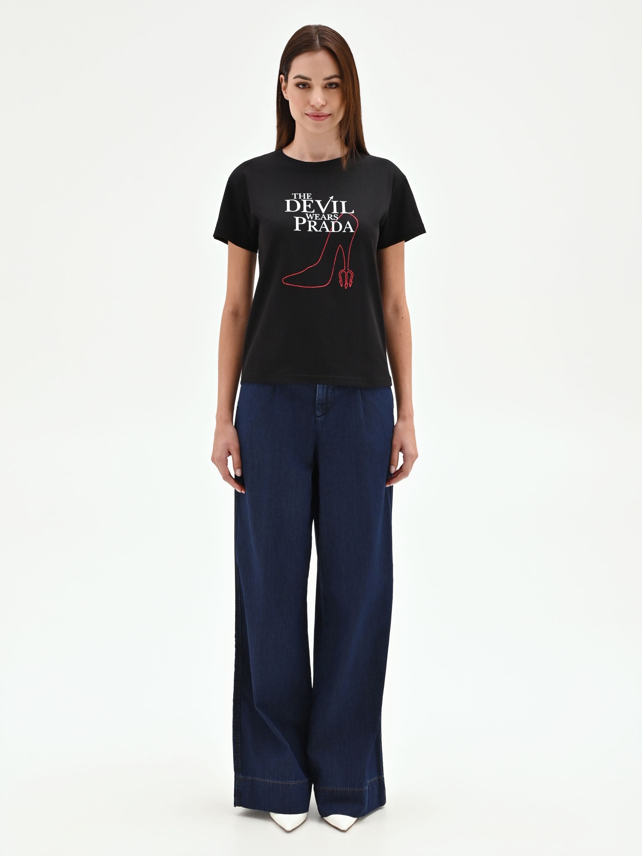 Black 'The Devil Wears Prada' Cotton T-Shirt – Rinascimento