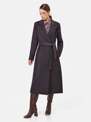 Dark Brown Wrap Coat