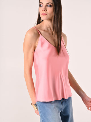 Top Spalline Sottili Rosa Antico
